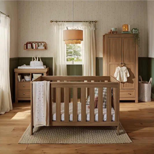 CuddleCo Burford Oak 3 Piece Nursery Furniture Set