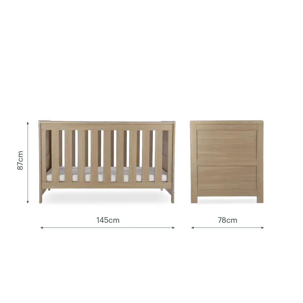 Cuddle Co Burford Oak Cot Bed