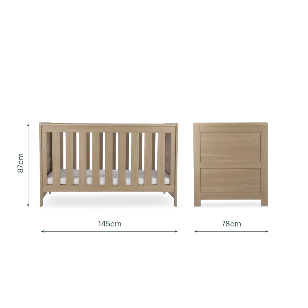 CuddleCo Burford Oak 3 Piece Nursery Furniture Set