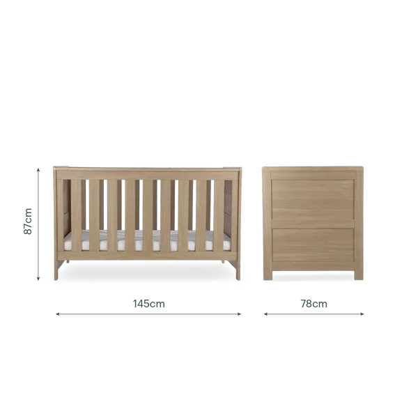 CuddleCo Burford Oak 3 Piece Nursery Furniture Set