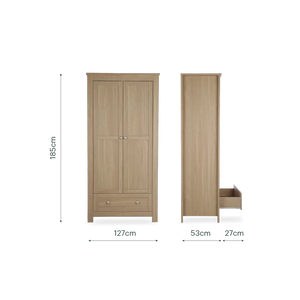 CuddleCo Burford Oak 3 Piece Nursery Furniture Set