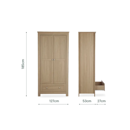 CuddleCo Burford Oak 3 Piece Nursery Furniture Set
