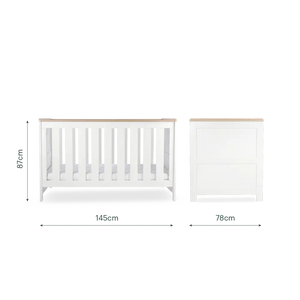 CuddleCo Burford White & Oak 2 Piece Nursery Furniture Set