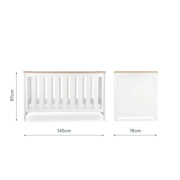 CuddleCo Burford White & Oak 2 Piece Nursery Furniture Set