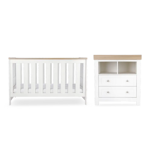 CuddleCo Burford White & Oak 2 Piece Nursery Furniture Set