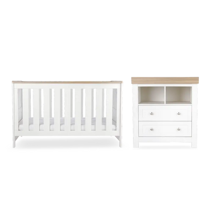 CuddleCo Burford White & Oak 2 Piece Nursery Furniture Set