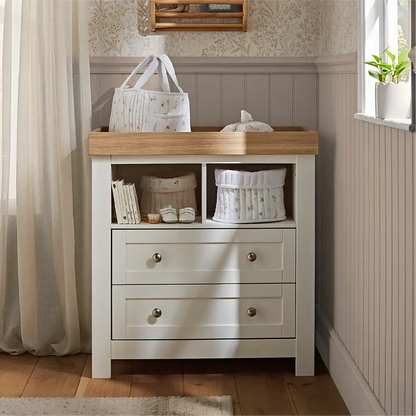 CuddleCo Burford White & Oak 2 Piece Nursery Furniture Set