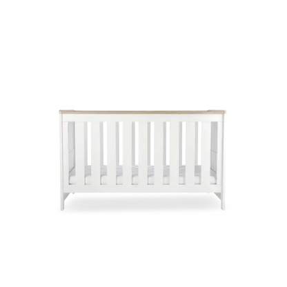 Cuddle Co Burford White & Oak Cot Bed