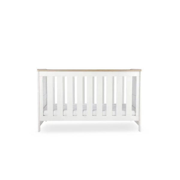 Cuddle Co Burford White & Oak Cot Bed