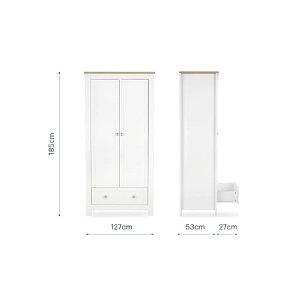 CuddleCo Burford White & Oak 3 Piece Nursery Furniture Set