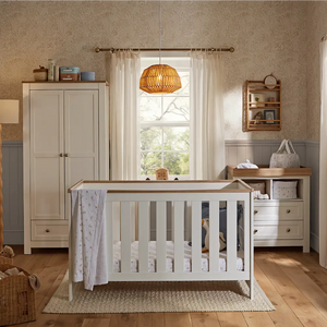 CuddleCo Burford White & Oak 3 Piece Nursery Furniture Set