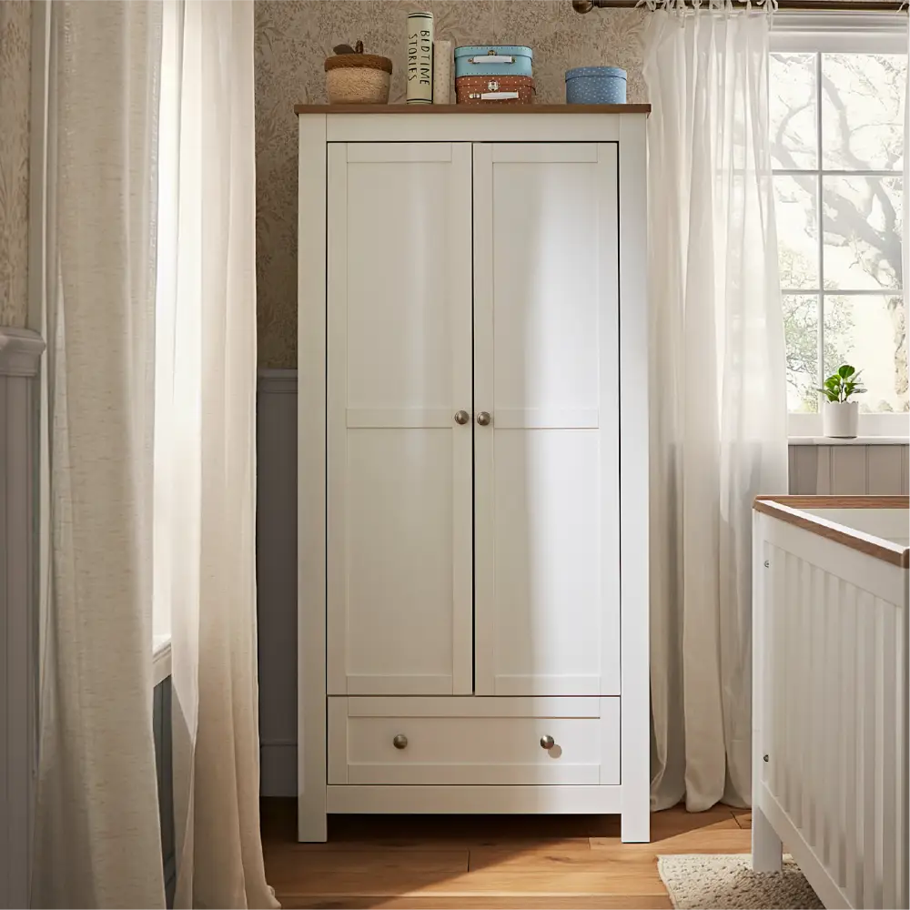 CuddleCo Burford White & Oak 3 Piece Nursery Furniture Set