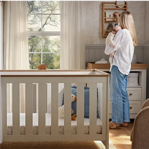 Cuddle Co Burford White & Oak Cot Bed