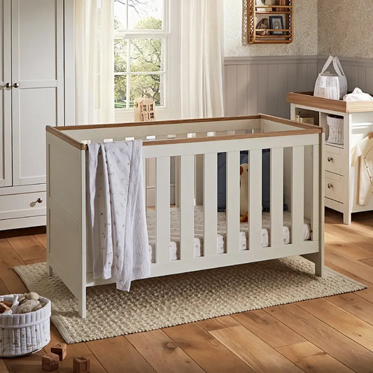 CuddleCo Burford White & Oak 3 Piece Nursery Furniture Set