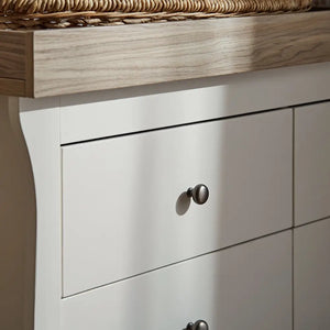 CuddleCo Clara White & Ash Luxe 3 Piece Nursery Furniture Set