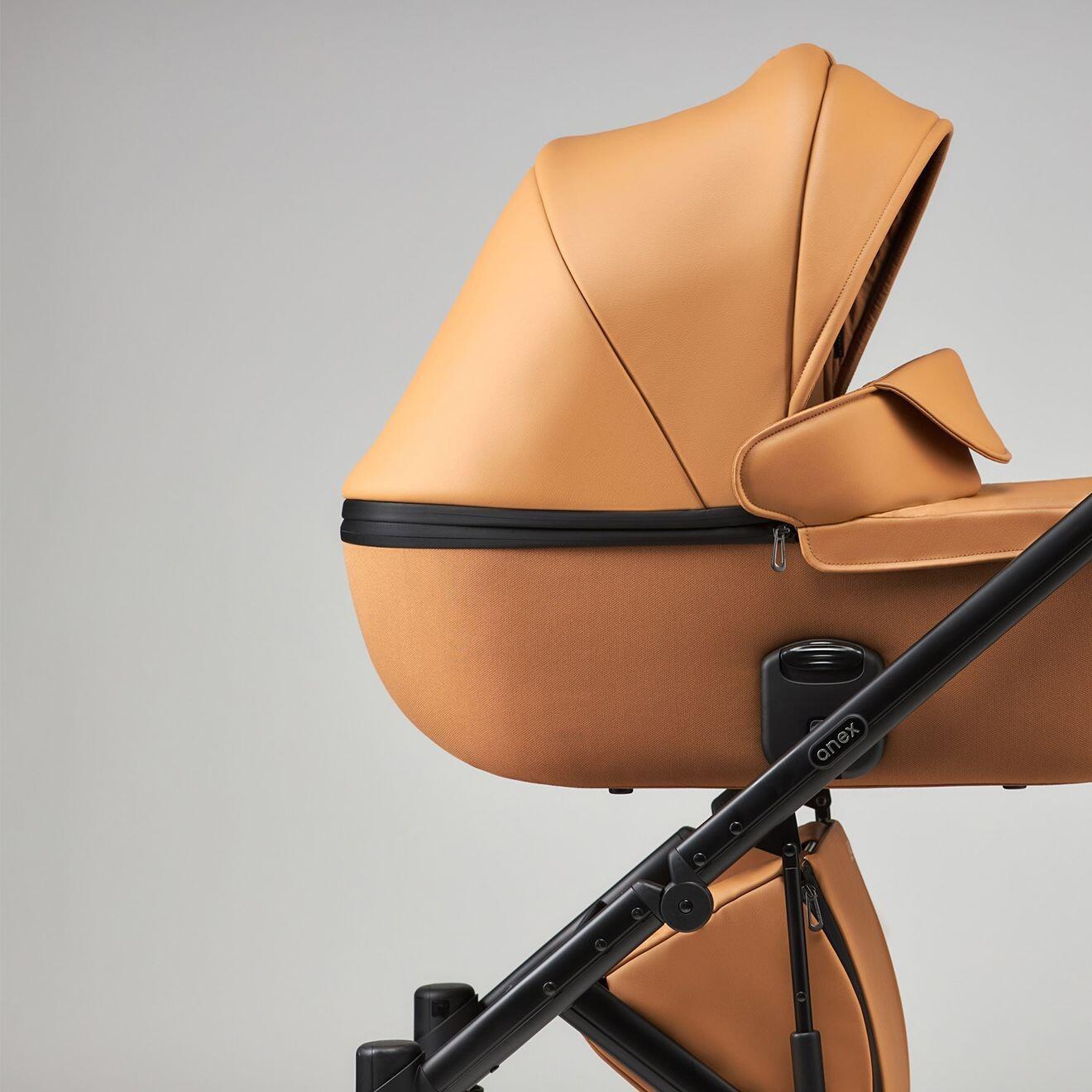 Anex Baby E Type Pram and Pushchair - Caramel Eco Leather-5