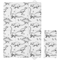 Deluxe Folding Travel Changing Mat -Monochrome Dinosaur