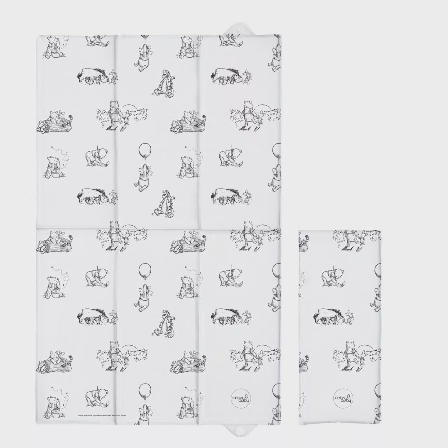 Deluxe Folding Travel Changing Mat -Monochrome Winnie the Pooh General Ceba Baby   