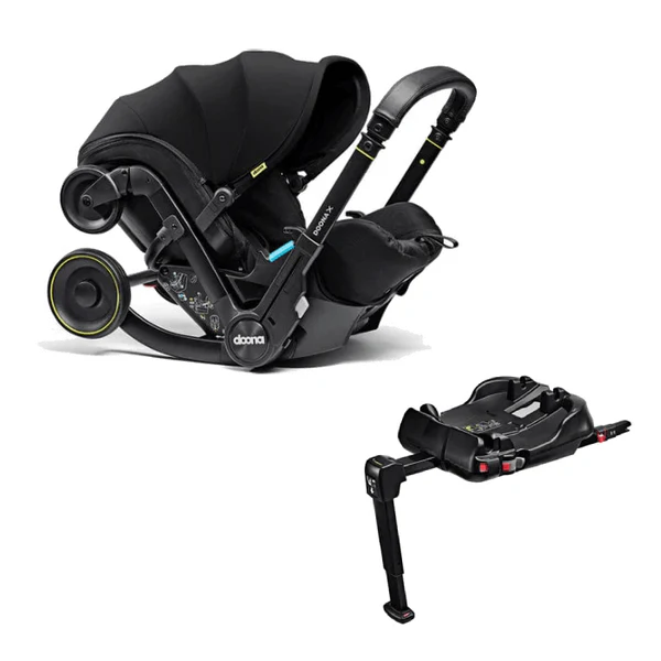 Doona X Car Seat & Stroller Bundle With Isofix Base - Nitro Black