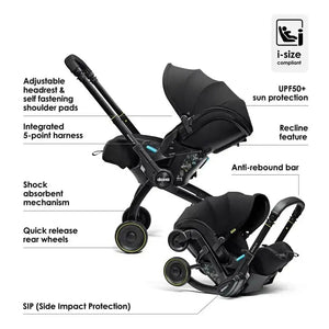 Doona X Car Seat & Stroller + FREE Gold Essentials Bag - Nitro Black General doona