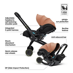Doona X Car Seat & Stroller + FREE Gold Essentials Bag - Terracotta General doona