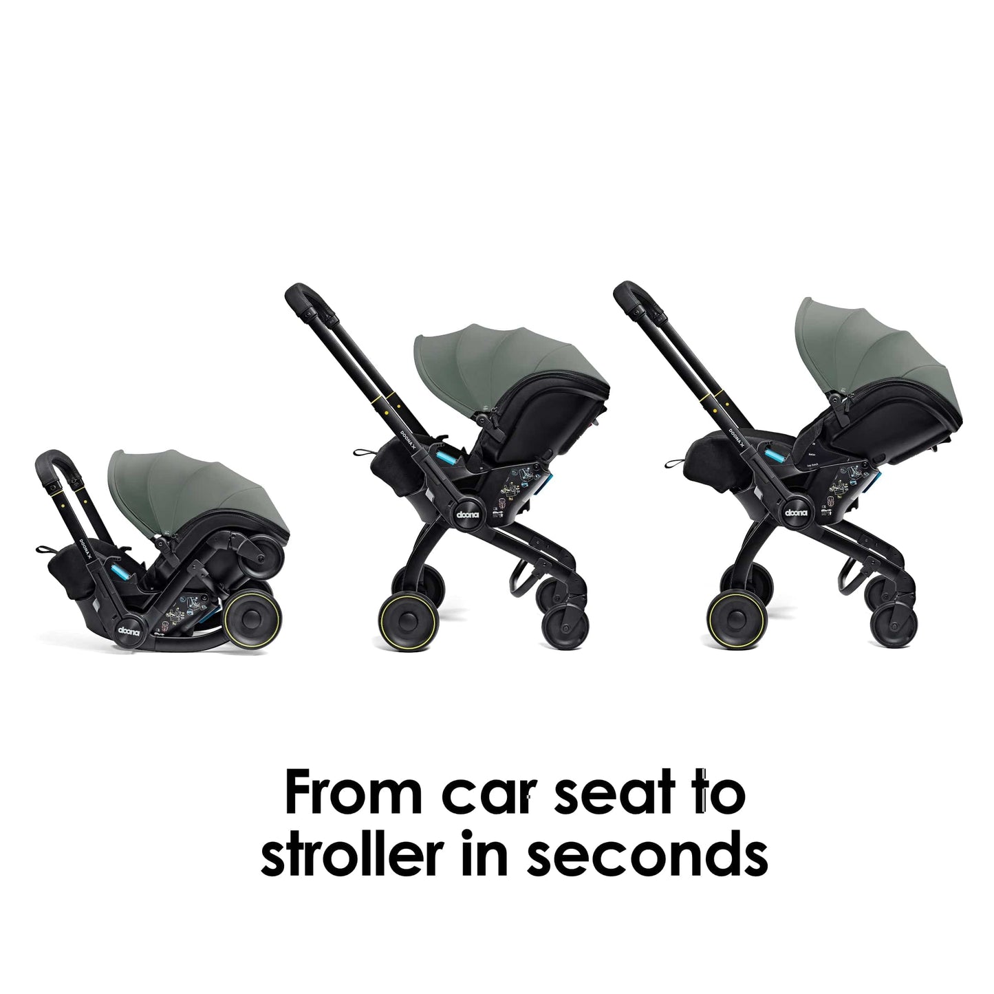 Doona X Car Seat & Stroller + FREE Gold Essentials Bag - Slate Green General doona
