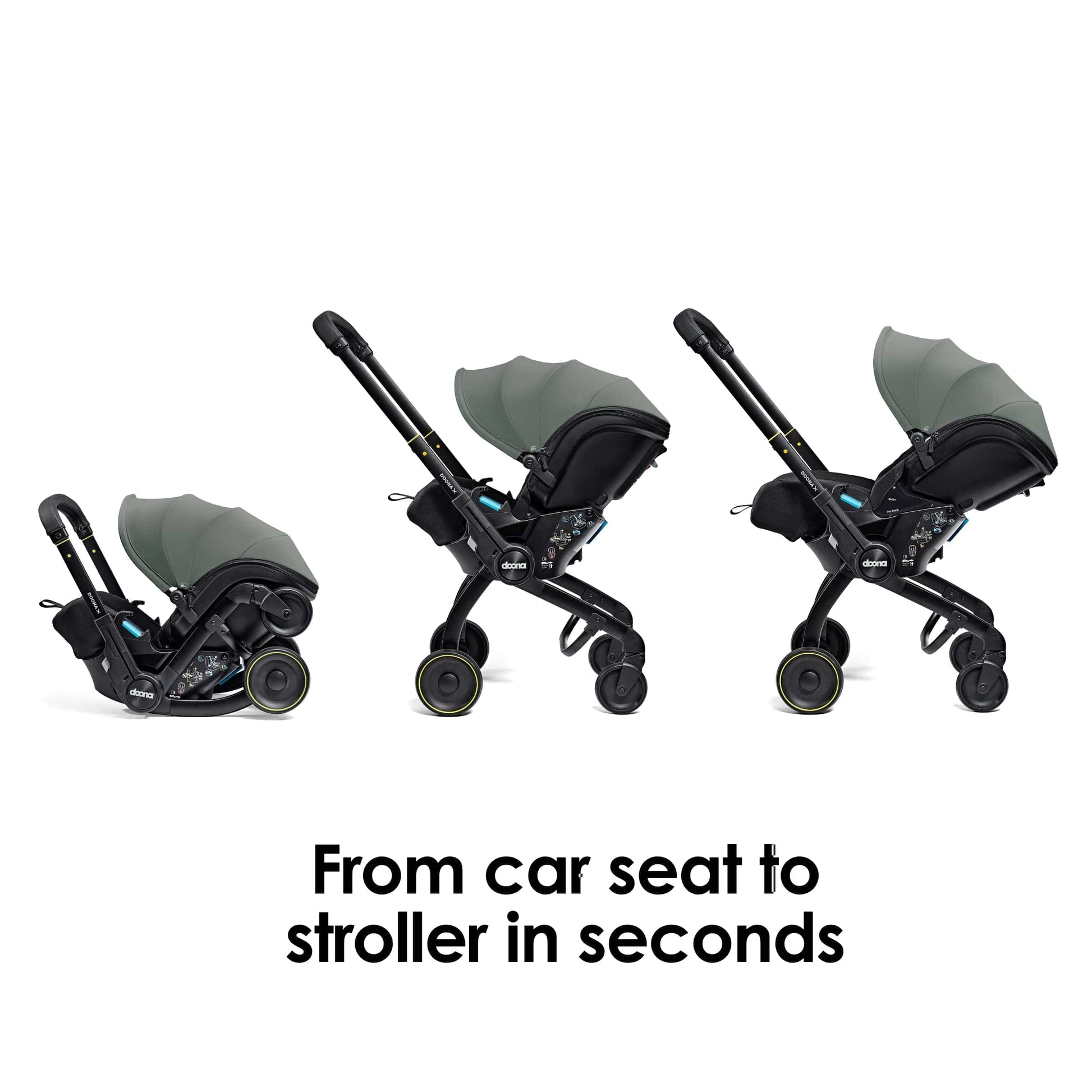 Doona X Car Seat & Stroller + FREE Gold Essentials Bag - Slate Green General doona