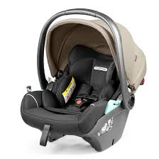 Peg perego city loop pro stroller car seat bundle in vanilla blend with black and beige infant car seat and padded harness