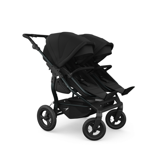TFK Duo Twin & Sibling Pram – Black | 2026 Follow Up Seat Version