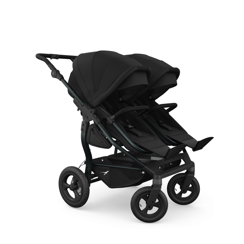 TFK Duo Twin & Sibling Pram – Black | 2026 Combi Seat Version