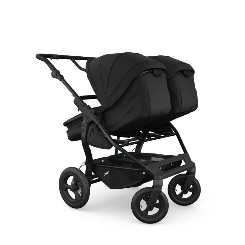 TFK Duo Twin & Sibling Pram – Black | 2026 Combi Seat Version