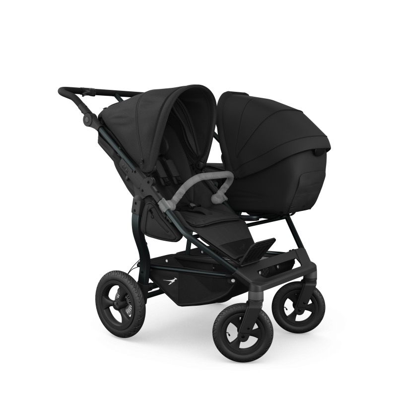 TFK Duo Twin & Sibling Pram – Black | 2026 Combi Seat Version