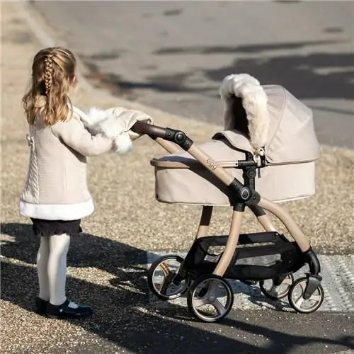 Egg Dolls Pram Fur 3 Piece Accessory Bundle (Pram NOT Included)  Roma   