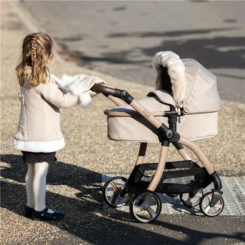 Egg Dolls Pram Fur 3 Piece Accessory Bundle (Pram NOT Included)  Roma   