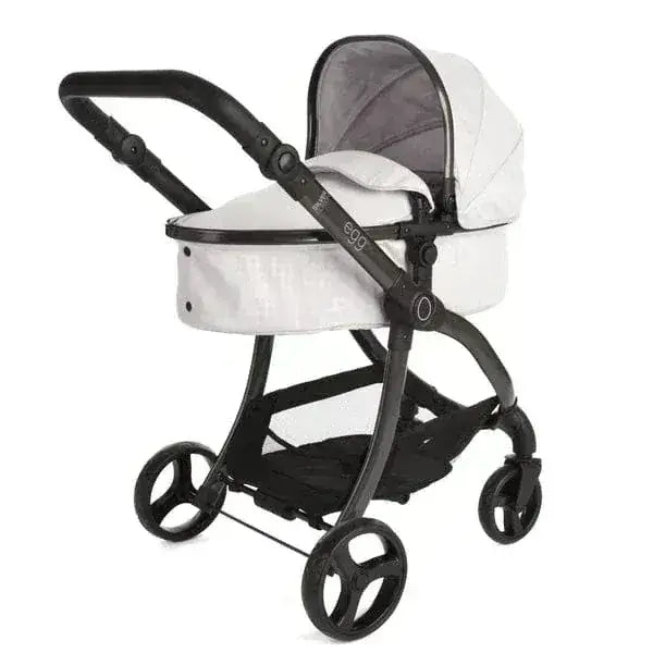 Egg Dolls Pram New 2025 Colour - Houndstooth Silver Roma