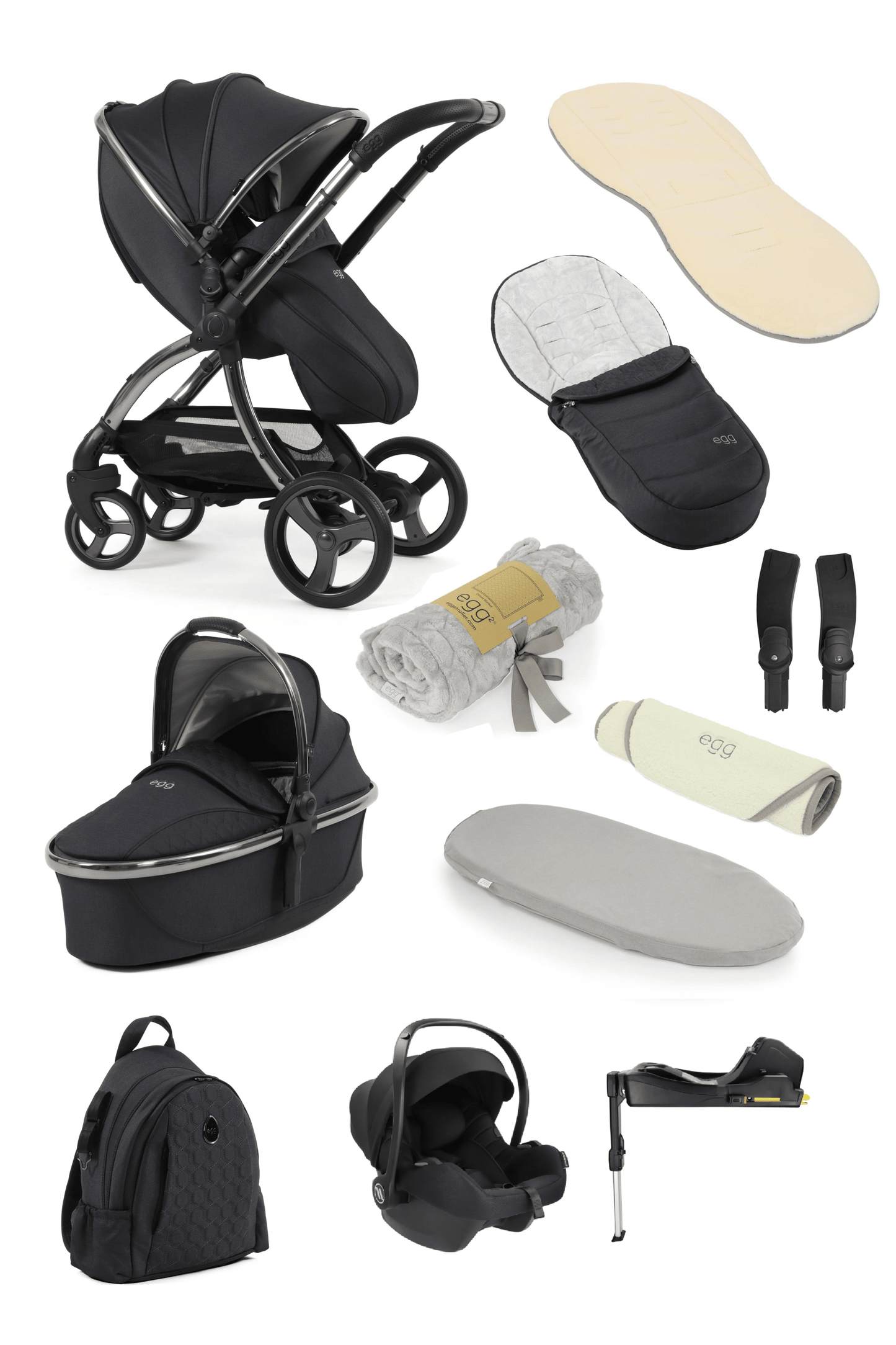 Egg3® Egg 3 Carbonite Stroller 3 in 1 Avionaut Bundle  Egg   