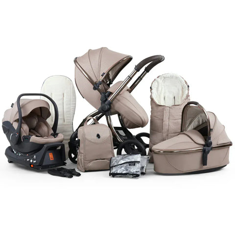 Egg3® Houndstooth Almond Special Edition Luxury Stroller Bundle - 8 Piece Bundle