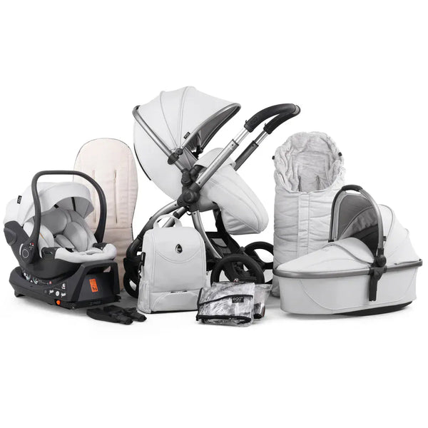 Egg3® Houndstooth Silver Special Edition Luxury Stroller Bundle - 8 Piece Bundle Egg