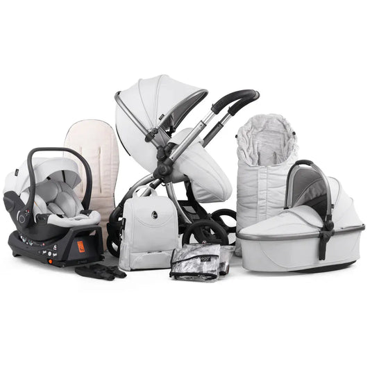 Egg3® Houndstooth Silver Special Edition Luxury Stroller Bundle - 8 Piece Bundle Egg