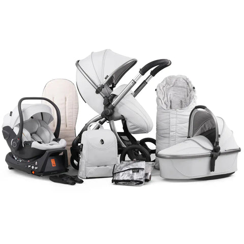 Egg3® Houndstooth Silver Special Edition Luxury Stroller Bundle - 8 Piece Bundle