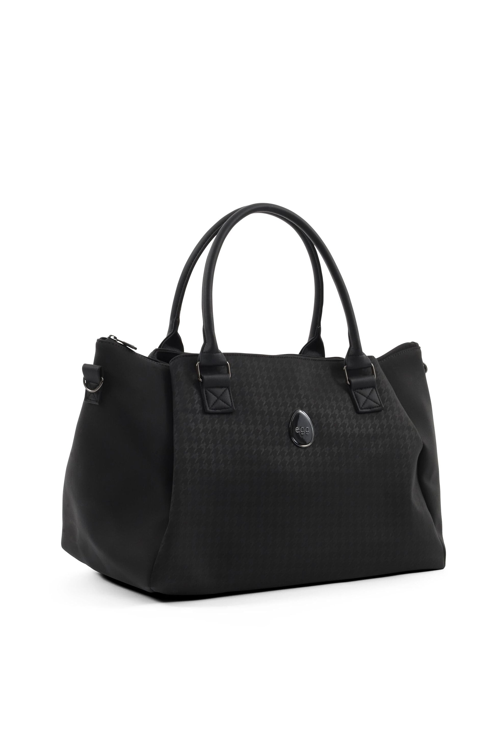 Egg3 Overnight Bag - Houndstooth Black  Egg   