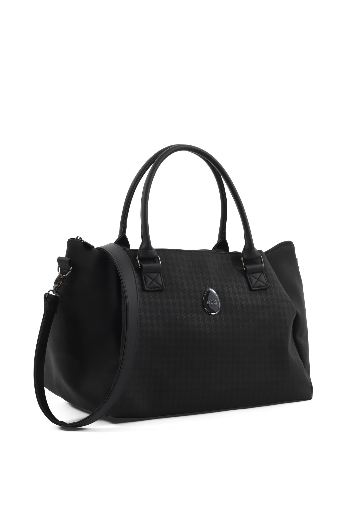 Egg3 Overnight Bag - Houndstooth Black  Egg   