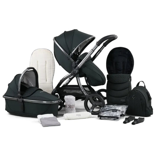 Egg3® Black Olive Luxury Stroller Snuggle Bundle Egg