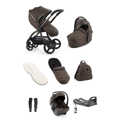 Egg3® Chocolate Velvet Luxury Stroller Bundle - 8 Piece Bundle Egg