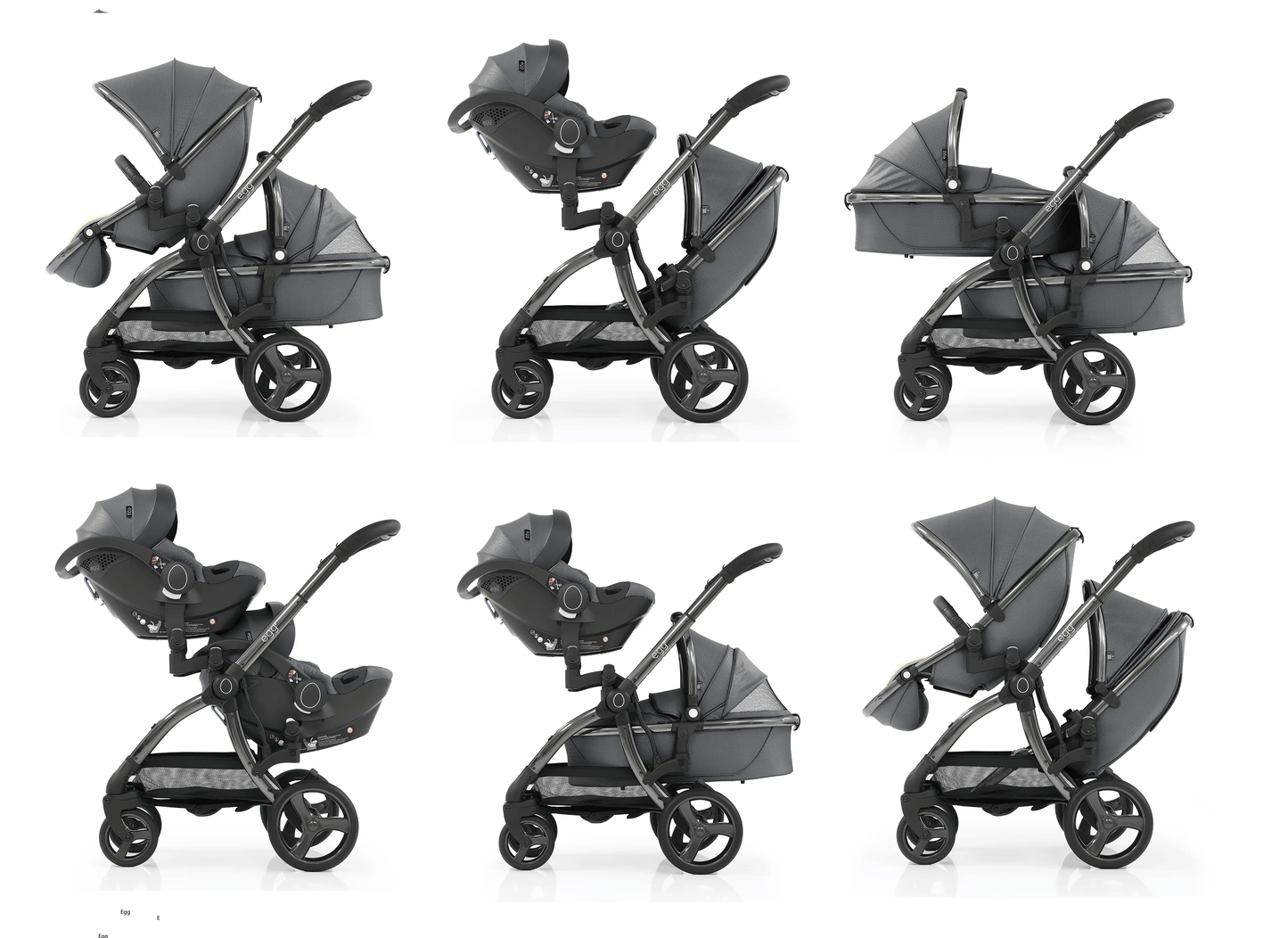 Egg3® Double Feather Luxury Stroller Bundle - 8 Piece Bundle Egg