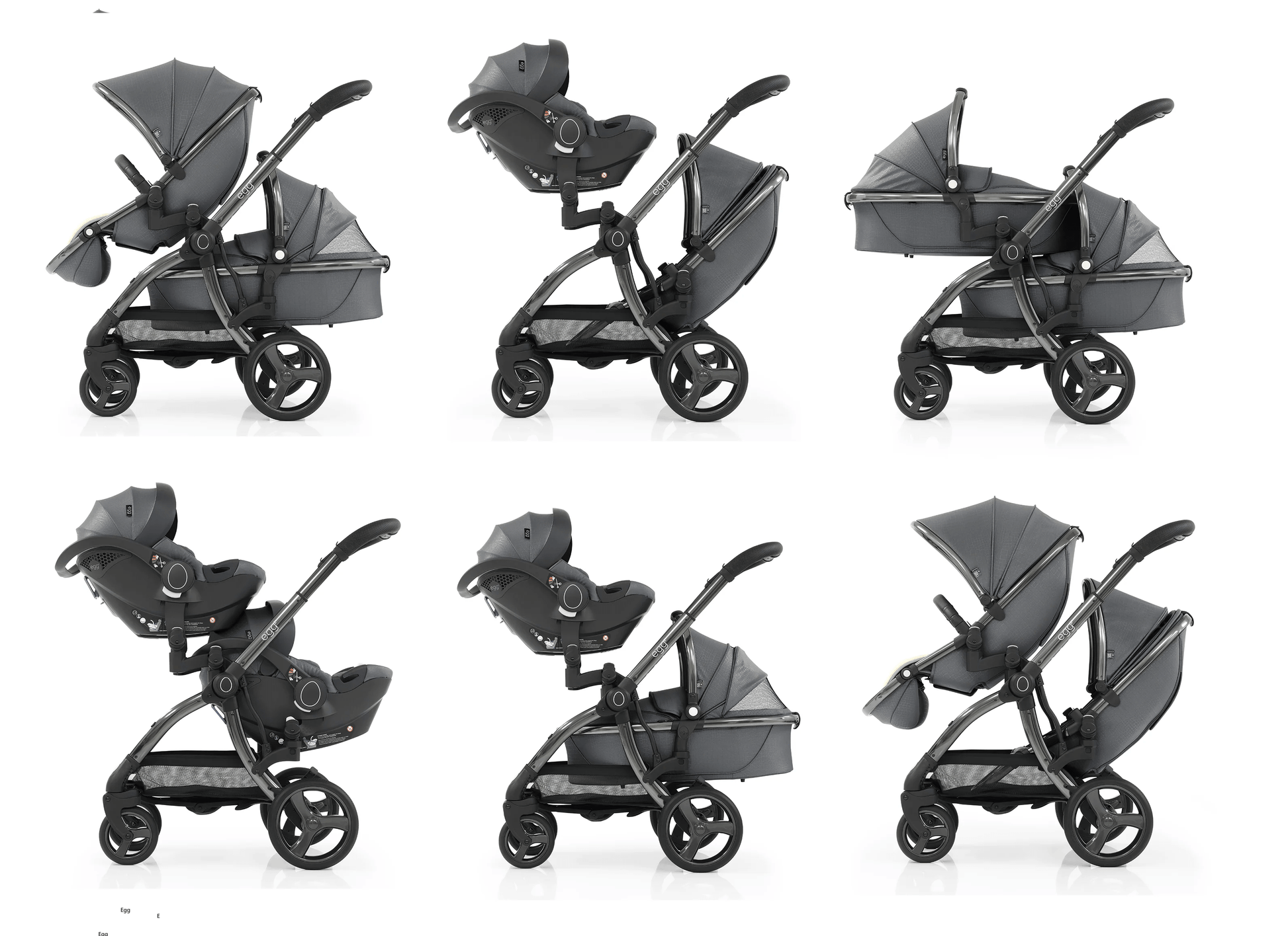 Egg3® Double Feather Luxury Stroller Bundle - 8 Piece Bundle Egg