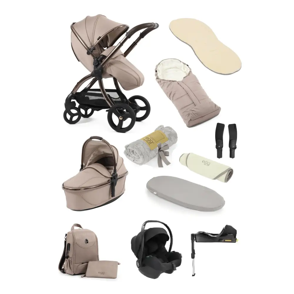Egg3® Egg 3 Houndstooth Almond Special Edition Stroller 3 in 1 Avionaut Bundle Egg