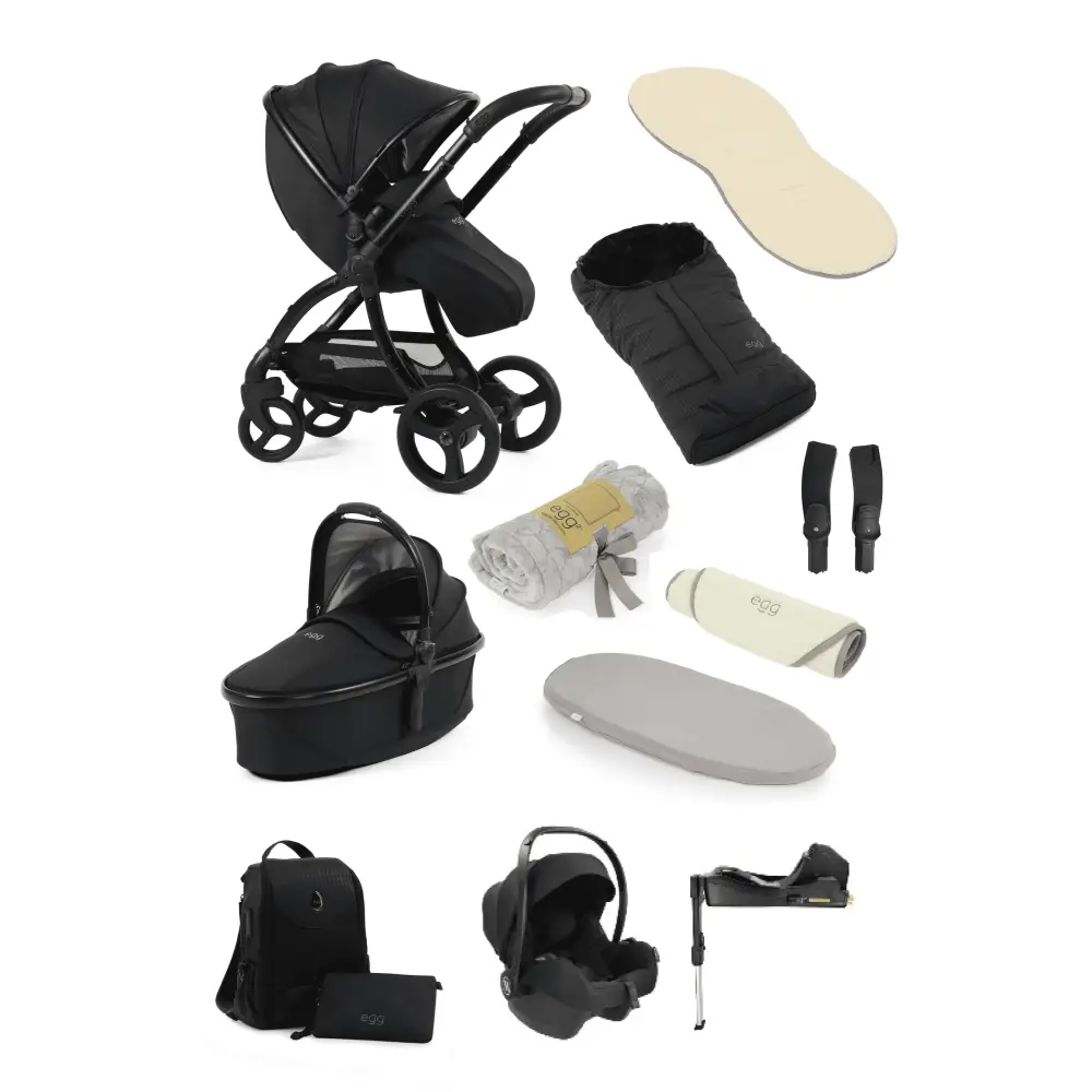 Egg3® Egg 3 Houndstooth Black Special Edition Stroller 3 in 1 Avionaut Bundle Egg
