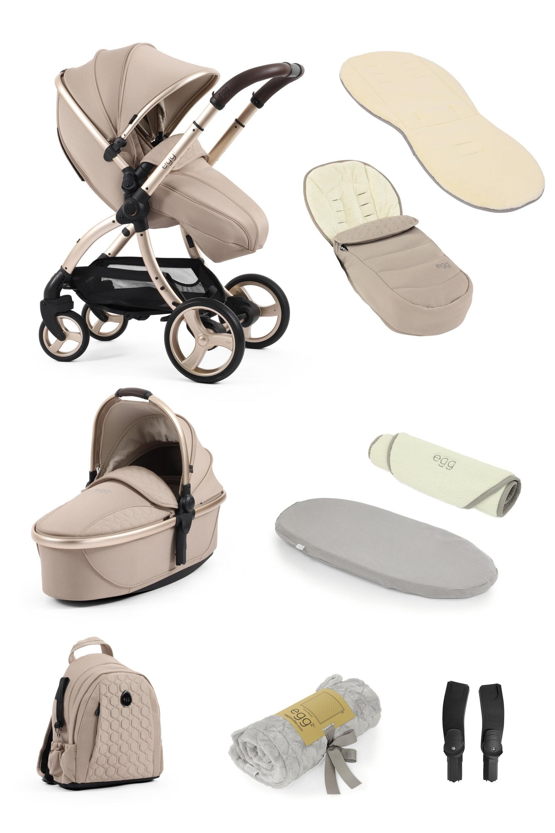 Egg3® Feather Luxury Stroller Snuggle Bundle Egg