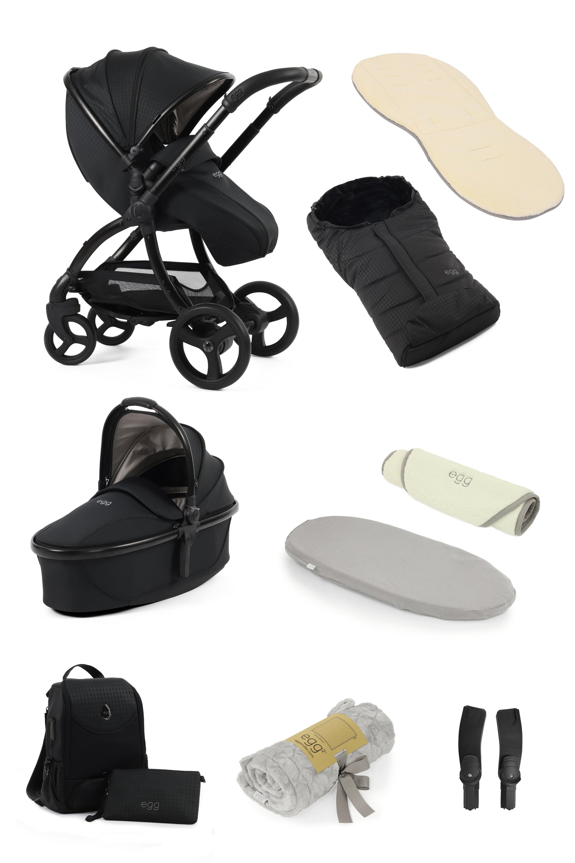 Egg3® Houndstooth Black Special Edition Luxury Snuggle Bundle Egg